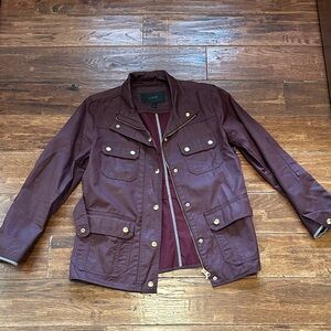 J. Crew Women Burgundy Barn Jacket